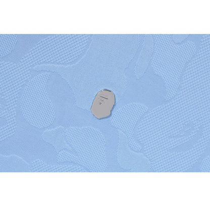BAPE SOLID CAMO JACQUARD ONE POINT ZIP UP HOODIE BLUE