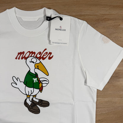 Moncler Mascot Logo Cotton T-Shirt in White