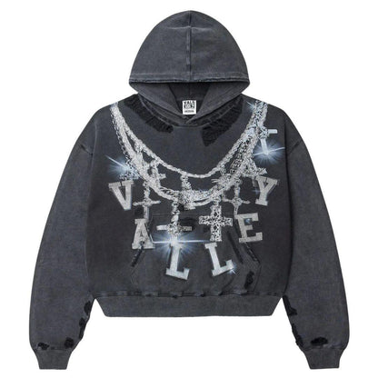 VALE FOREVER BIG CHAIN HOODIE BLACK