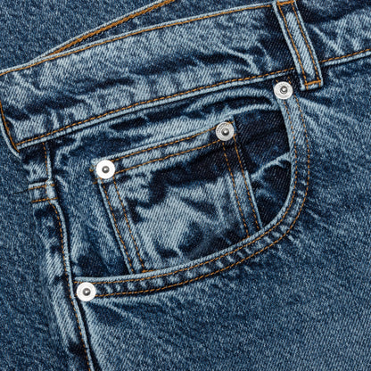 5 Pocket Straight Leg Trousers - Mid Blue