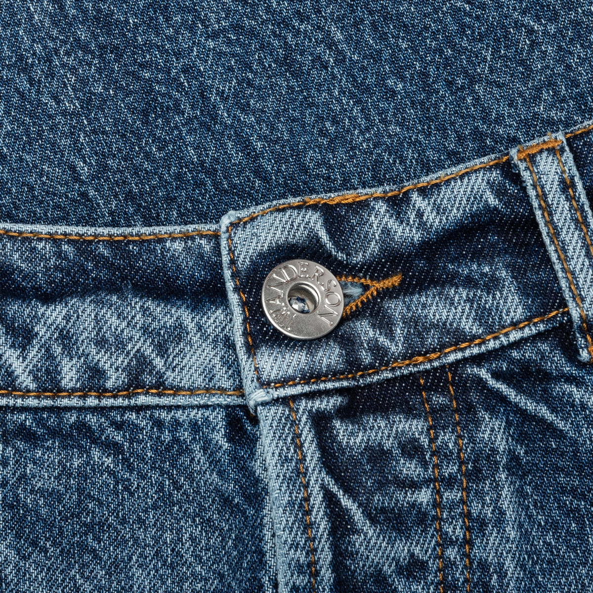 5 Pocket Straight Leg Trousers - Mid Blue