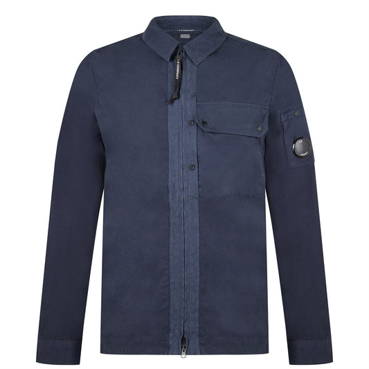 CP Company Navy Arm Lens Zip Overshirt