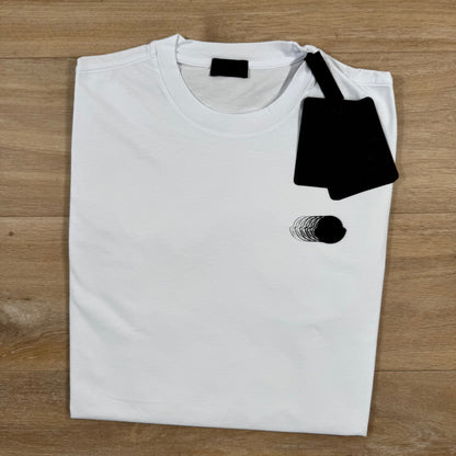 Moncler Faded Logo Motif Cotton T-Shirt in White