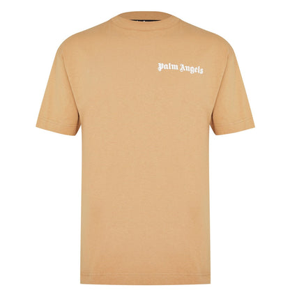 Palm Angels Tan Basic Logo T-Shirt