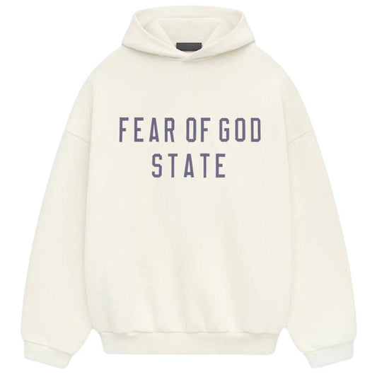 ESSENTIALS FOG STATE LOGO HOODIE WHITE FW24