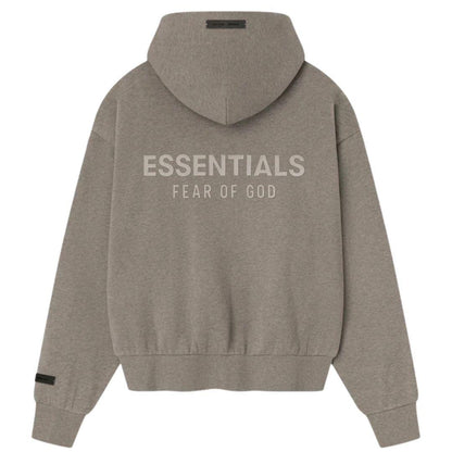 ESSENTIALS FOG CLASSIC FIT ZIP UP HOODIE HOMESTEAD HEATHER SS25