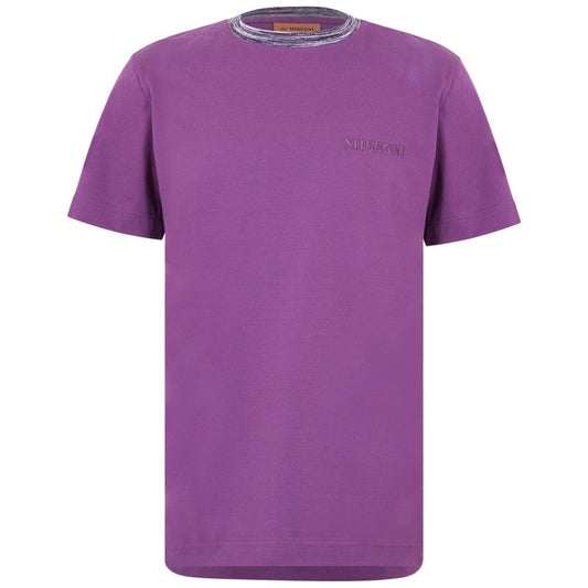 Missoni Purple Collar Trim T-Shirt