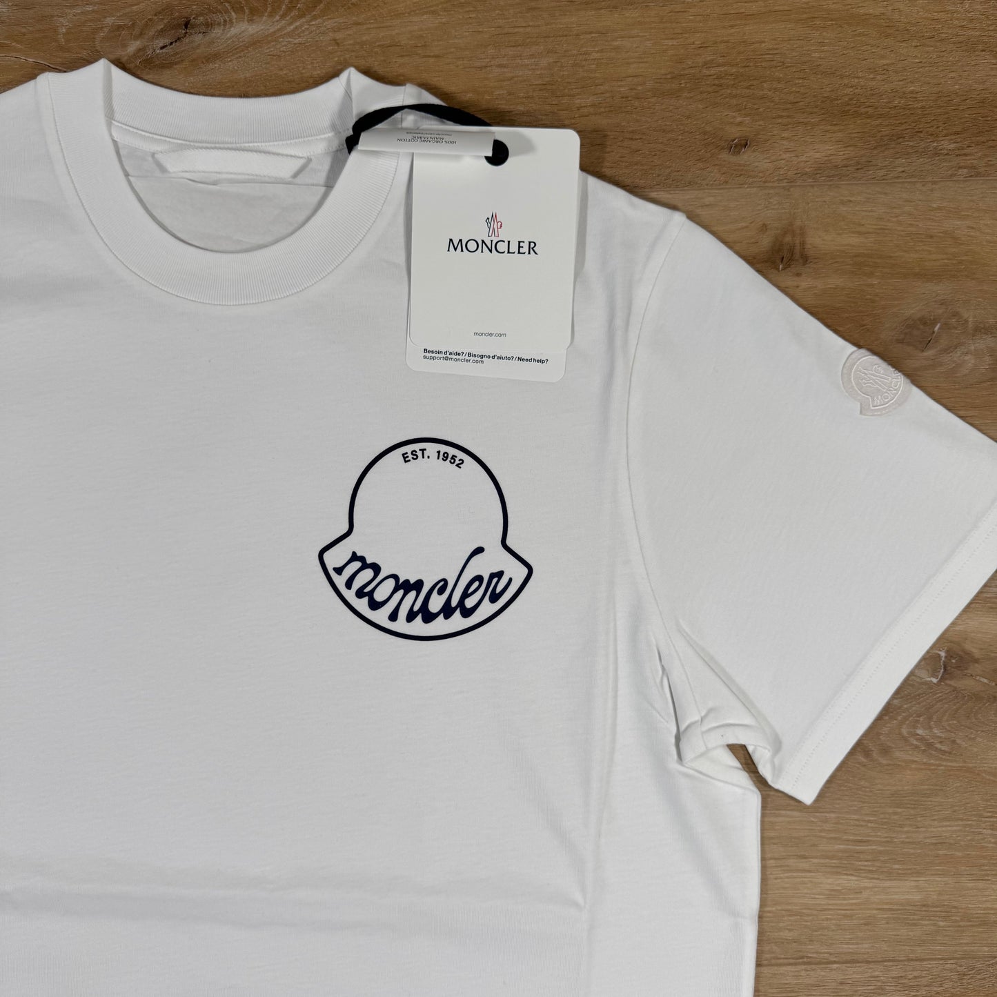 Moncler Archive Line Logo T-Shirt in White