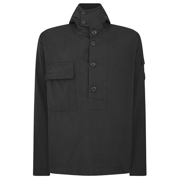 CP Company Black Button Popover Jacket