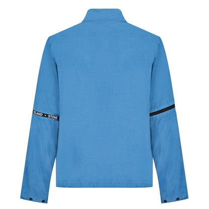 Stone Island Blue Logo Zip Jacket
