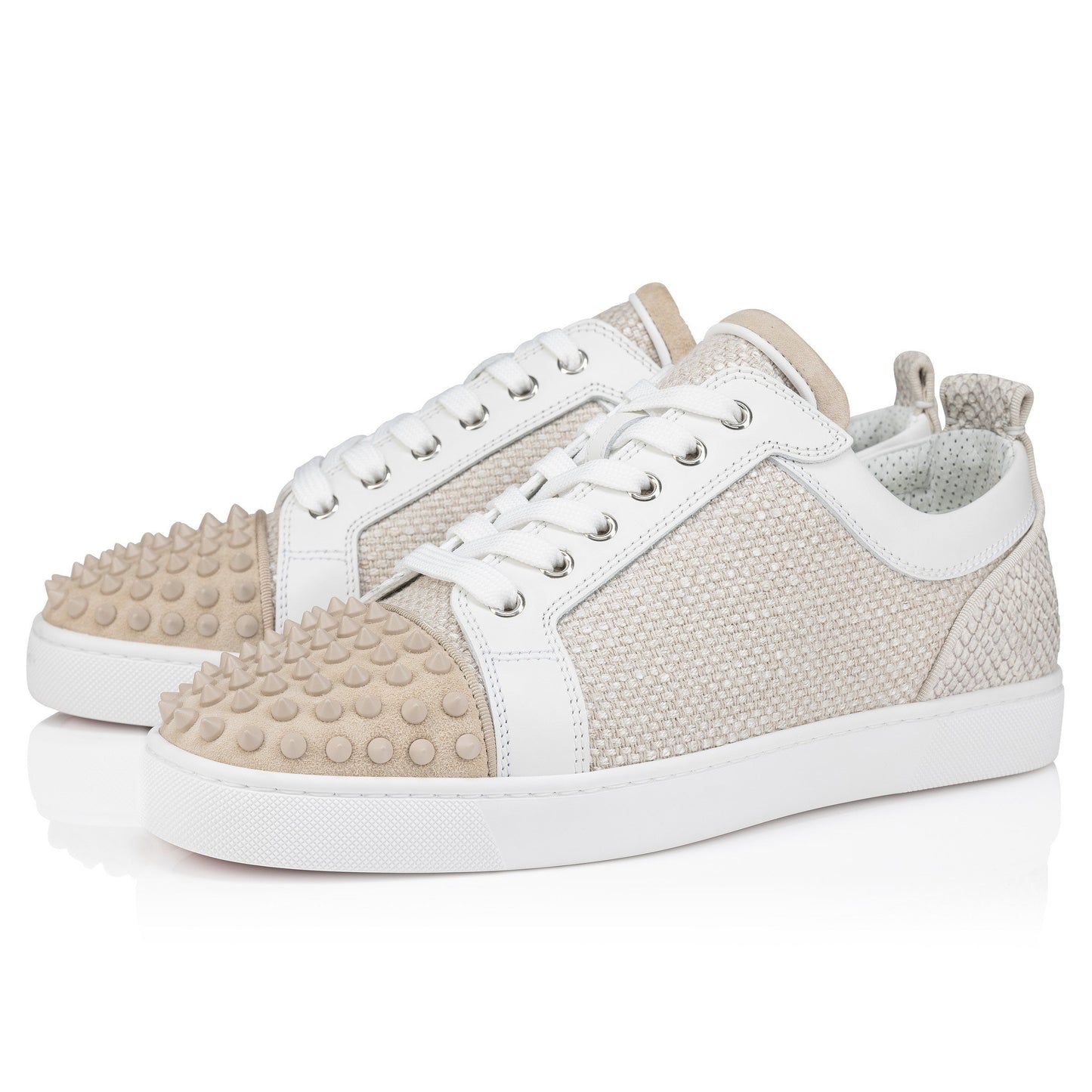 Christian Louboutin Louis Junior Spikes Canvas Sneakers