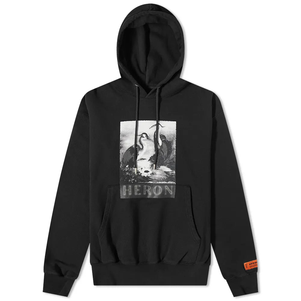 Heron Preston Black Heron Print Hoodie