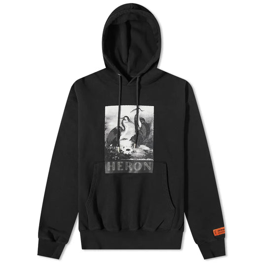 Heron Preston Black Heron Print Hoodie