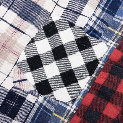 7 Cuts Wide Flannel Shirt - Assorted