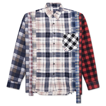 7 Cuts Wide Flannel Shirt - Assorted