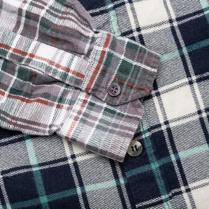 7 Cuts Wide Flannel Shirt - Assorted