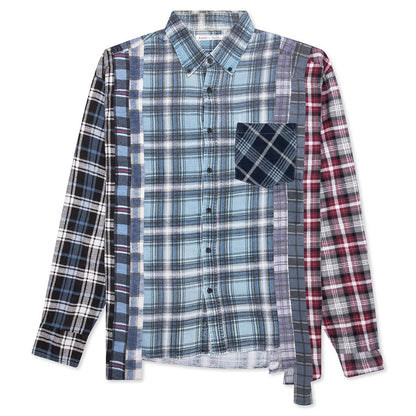 7 Cuts Wide Flannel Shirt - Assorted
