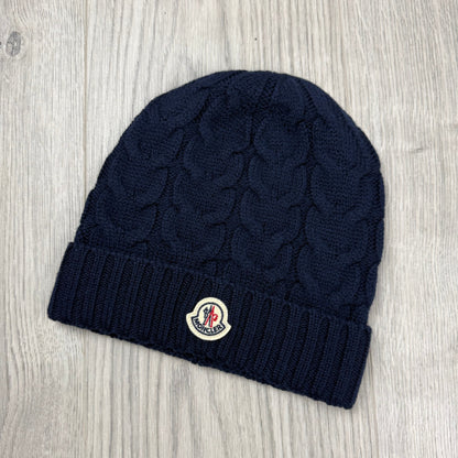 Moncler Junior Knit Beanie - Navy