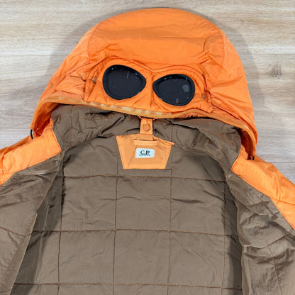 C.P. Company Chrome-R Padded Goggle Jacket in Russet Orange