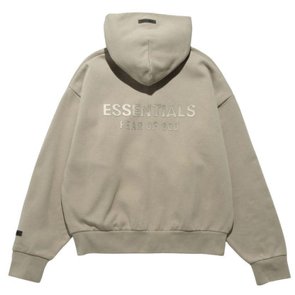 ESSENTIALS FOG CLASSIC FIT ZIP UP HOODIE TIMBER SS25