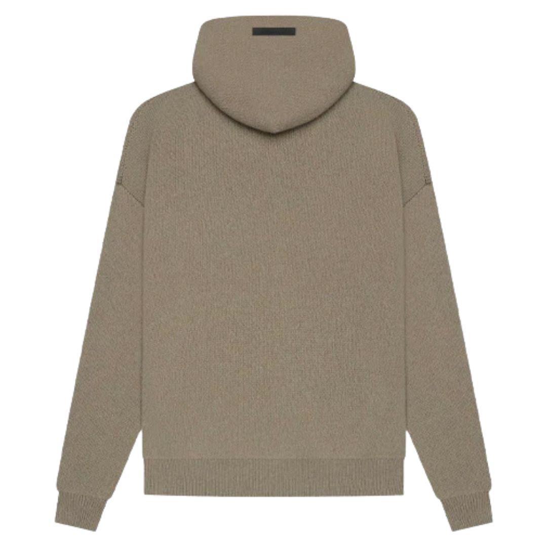 ESSENTIALS FOG KNIT HOODIE TAUPE SS21