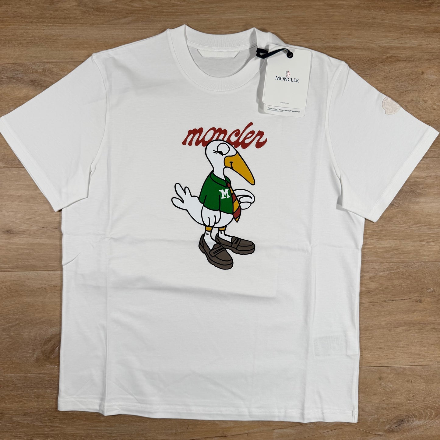 Moncler Mascot Logo Cotton T-Shirt in White