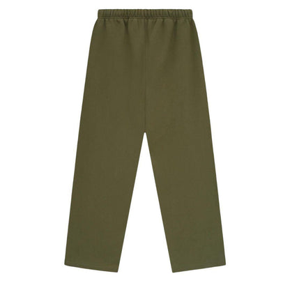 ESSENTIALS PRINTED LOGO RELAXED SWEATPANT MILITARY