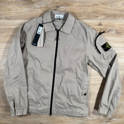 Stone Island Stretch Twill Overshirt in Desert
