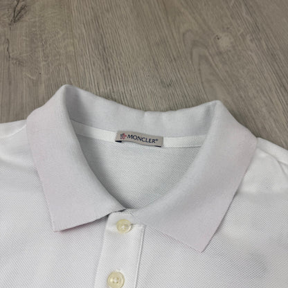 Moncler Contrast Polo Shirt - White