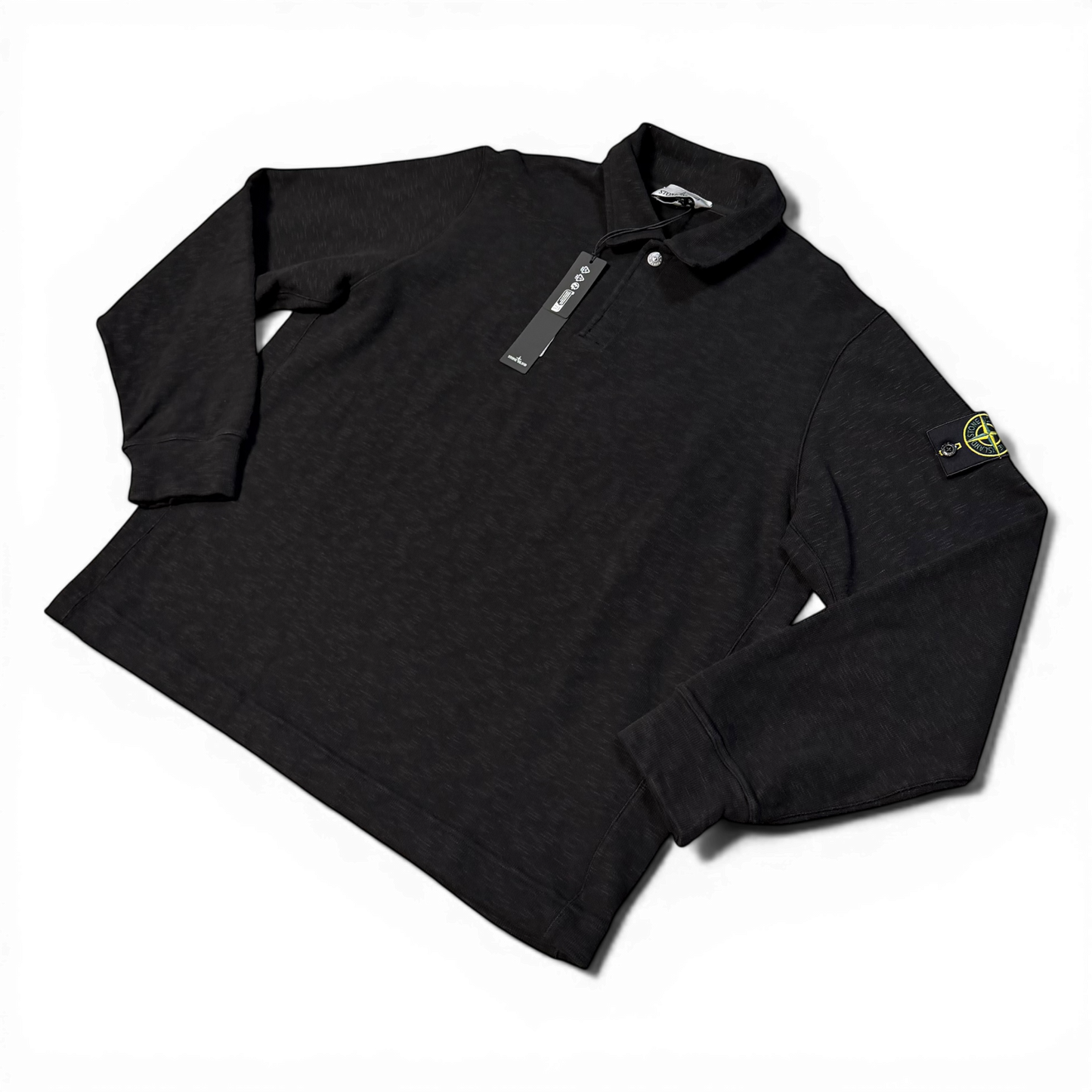 Stone Island 1/4 Polo Sweater Garment Dye