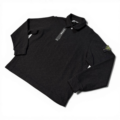 Stone Island 1/4 Polo Sweater Garment Dye