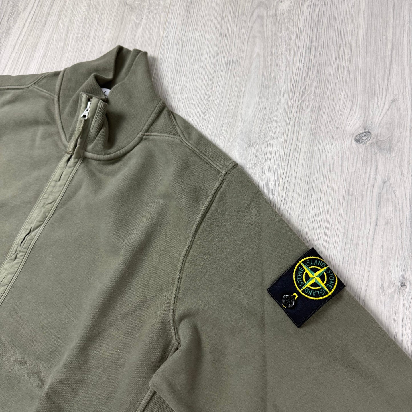 Stone Island Zip Sweatshirt - Military Green