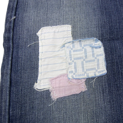 Womens Patchwork Jeans Denim 25"