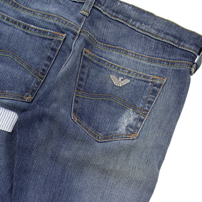 Womens Patchwork Jeans Denim 25"