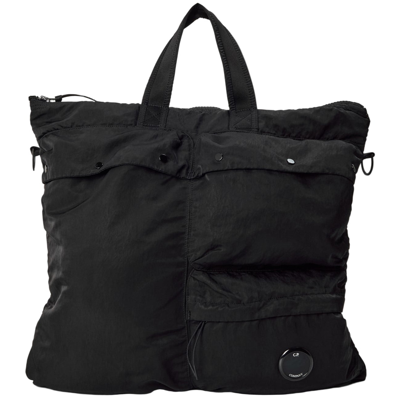 CP Company Chrome Black Nylon B Lens Tote