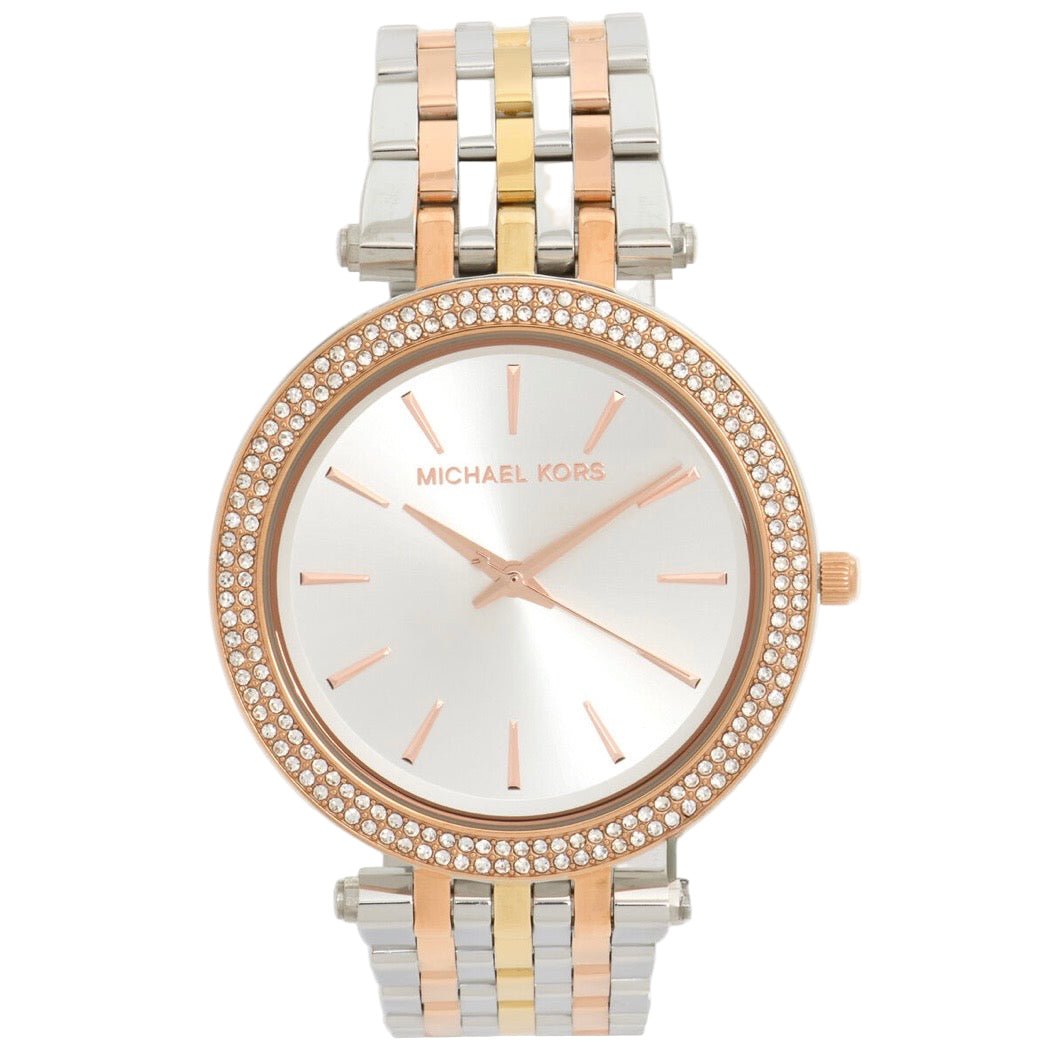 Michael Kors Silver & Rose Gold Watch
