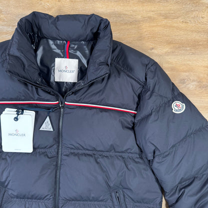 Moncler Bouvaque Stand Collar Down Jacket in Navy