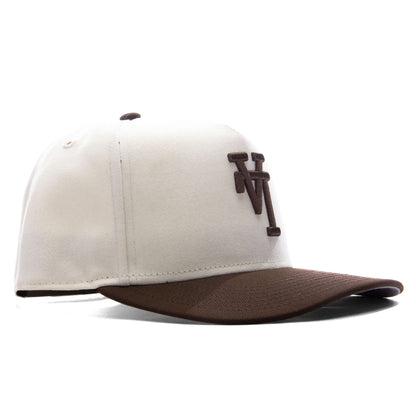 9FIFTY A-Frame Snapback Upside Down Los Angeles Dodgers - Chrome/Walnut