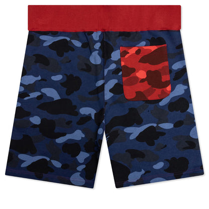 Crazy Camo Shark Sweat Shorts - Purple
