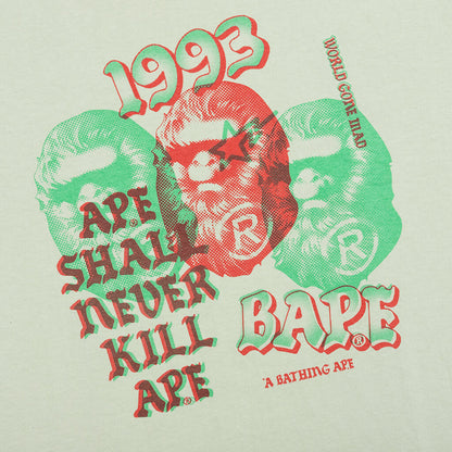 Pigment Three Ape Head Tee - Green