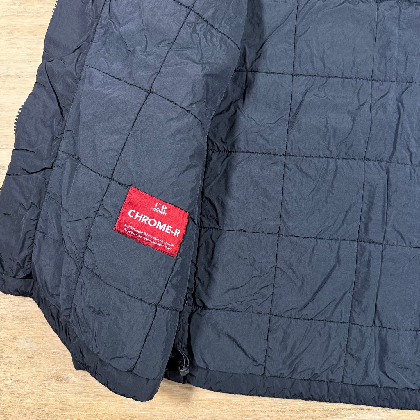 C.P. Company Chrome-R Padded Goggle Jacket in Navy