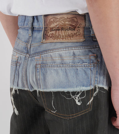U Pinstripe Print Jeans Blue/Black