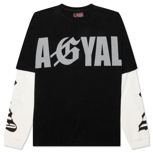 AGYAL Layered T-Shirt - Black Wash