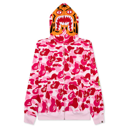 Abc Camo Tiger Full Zip Hoodie - Pink