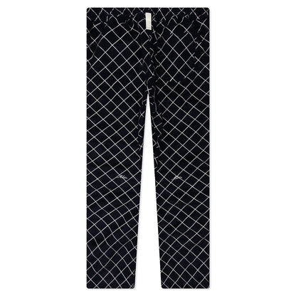 Abc. Diamond Chain Stitch Quilted Wool Zipper Breakaway Pants - Navy
