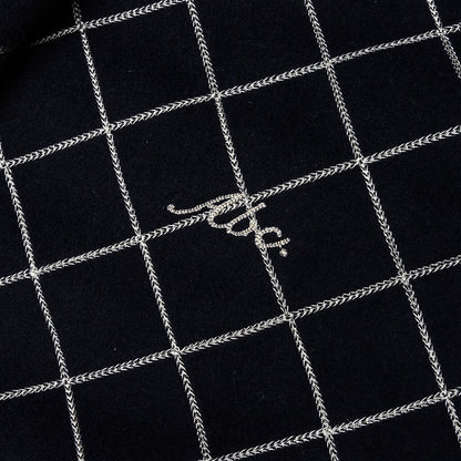 Abc. Diamond Chain Stitch Quilted Wool Zipper Breakaway Pants - Navy