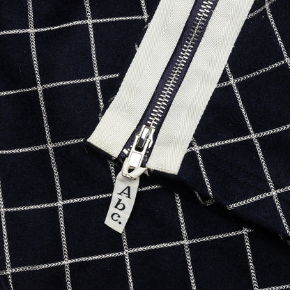 Abc. Diamond Chain Stitch Quilted Wool Zipper Breakaway Pants - Navy