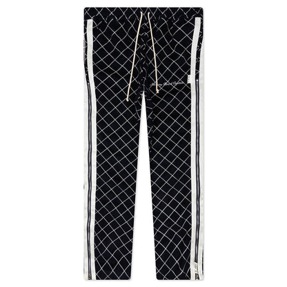 Abc. Diamond Chain Stitch Quilted Wool Zipper Breakaway Pants - Navy