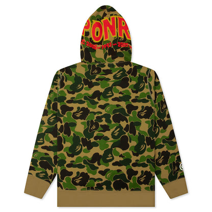 ABC Camo 2nd Shark Full Zip Hoodie - Green