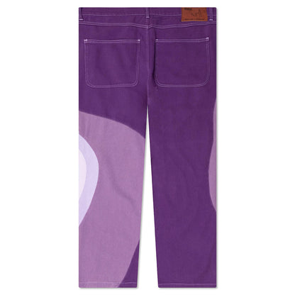 Abstract Wave Pants - Purple